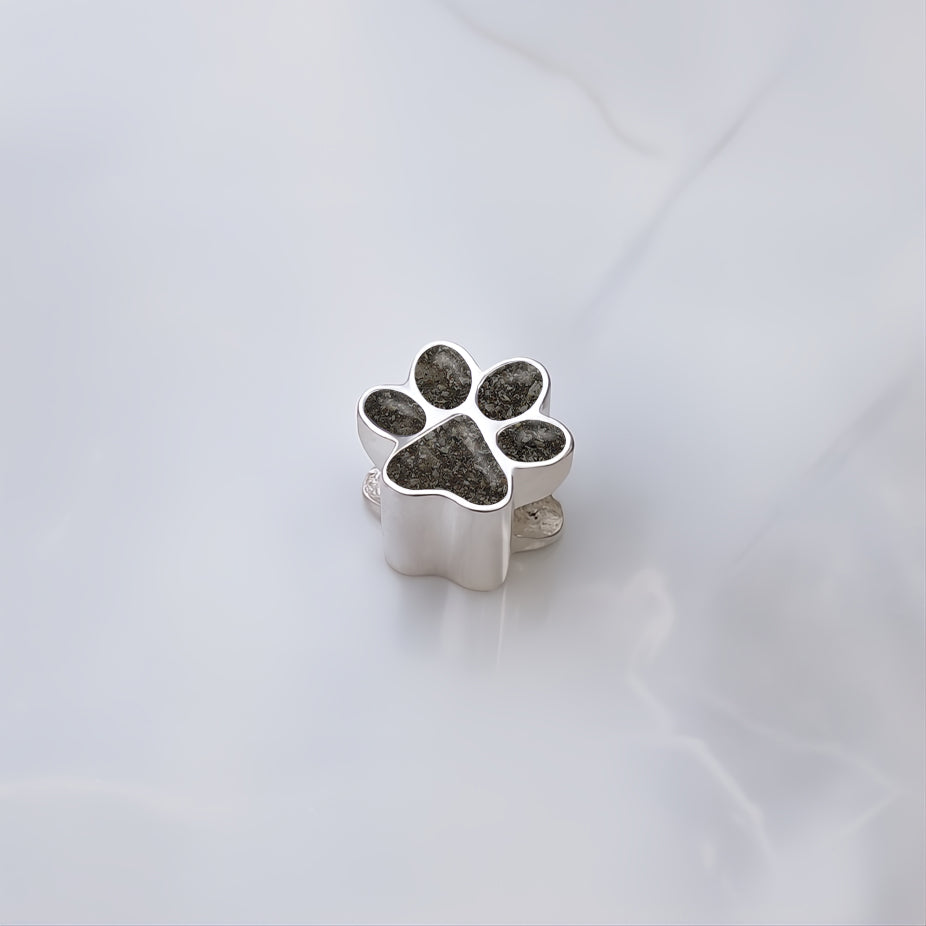 Charm de plata · Huella con cenizas de tu mascota