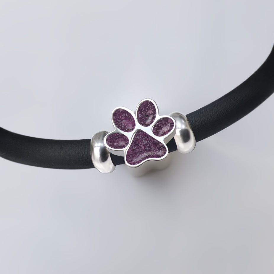 Charm de plata · Huella con cenizas de tu mascota