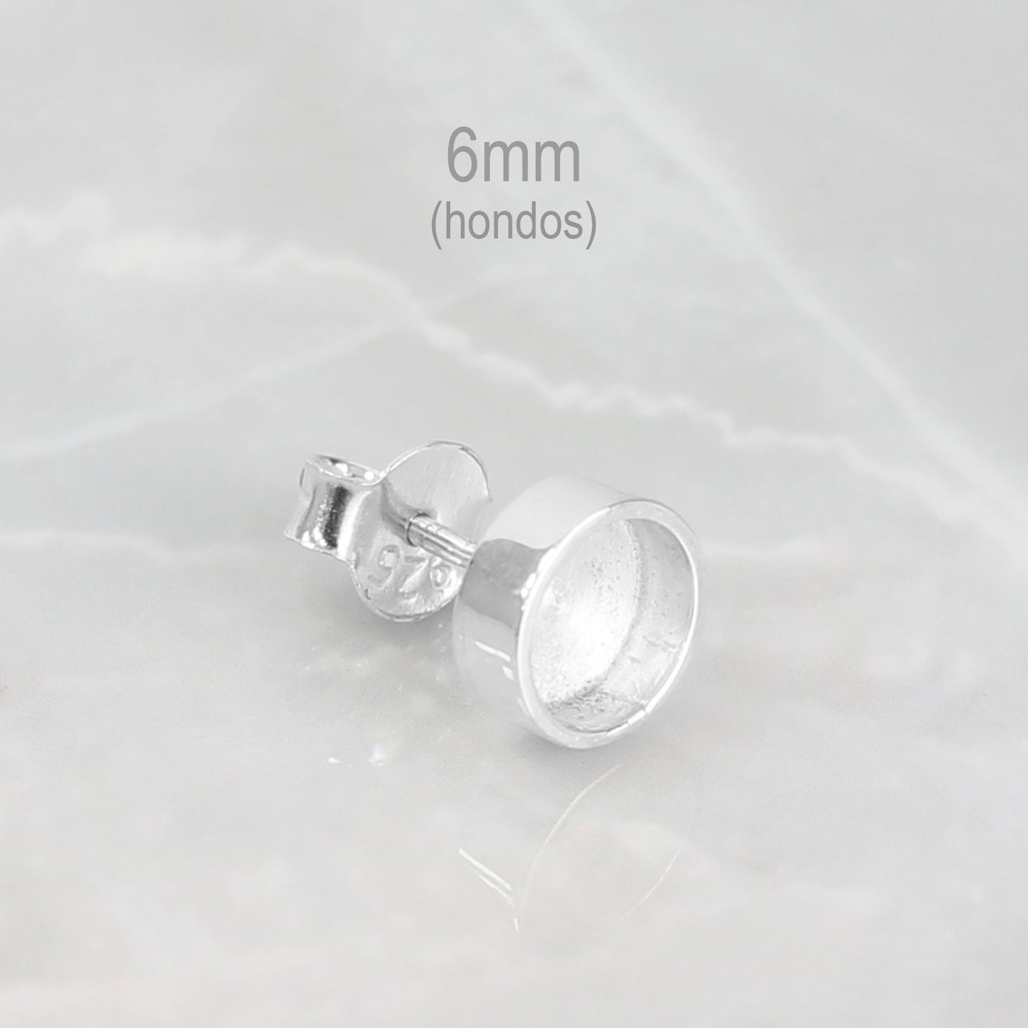 Pendientes con Cenizas en Circulo Hondo 6mm