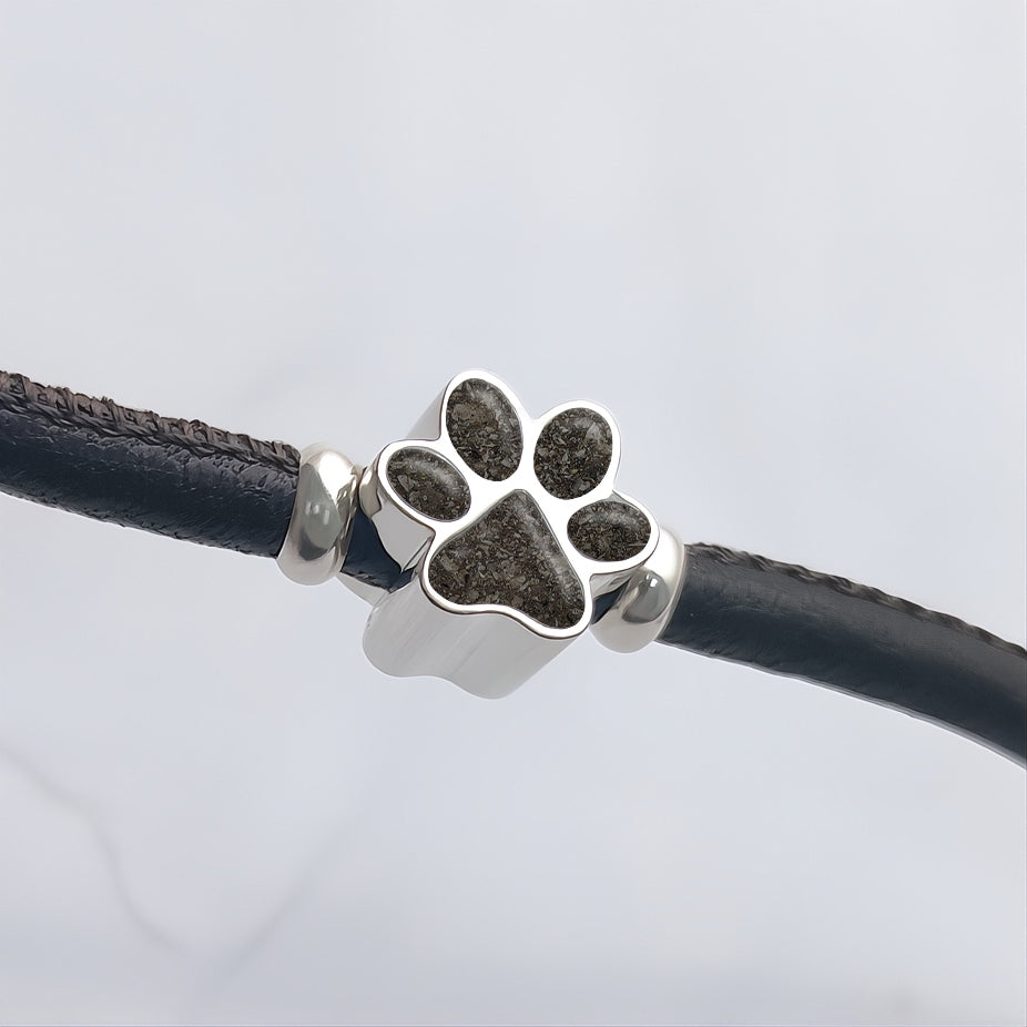 Charm de plata · Huella con cenizas de tu mascota