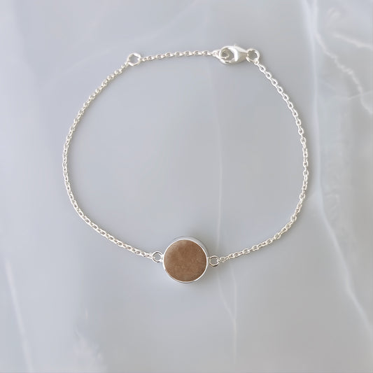 Pulsera con pelo · Círculo de plata con pelo de tu mascota