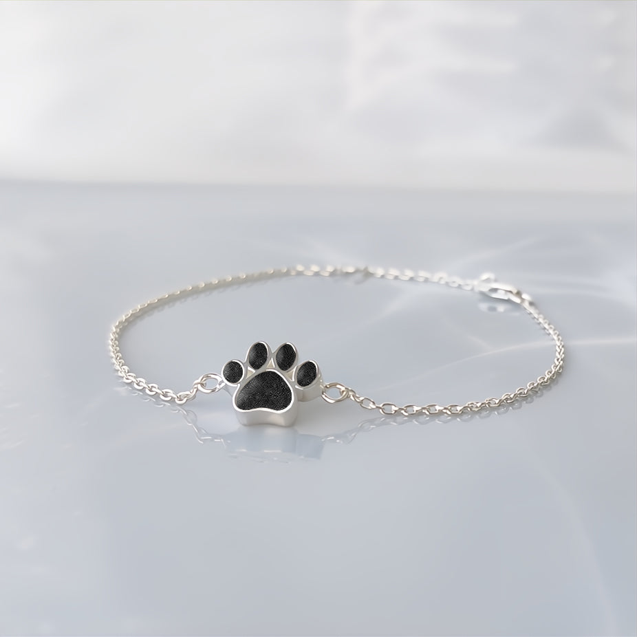 Pulsera con pelo · Huella de plata con pelo de tu mascota