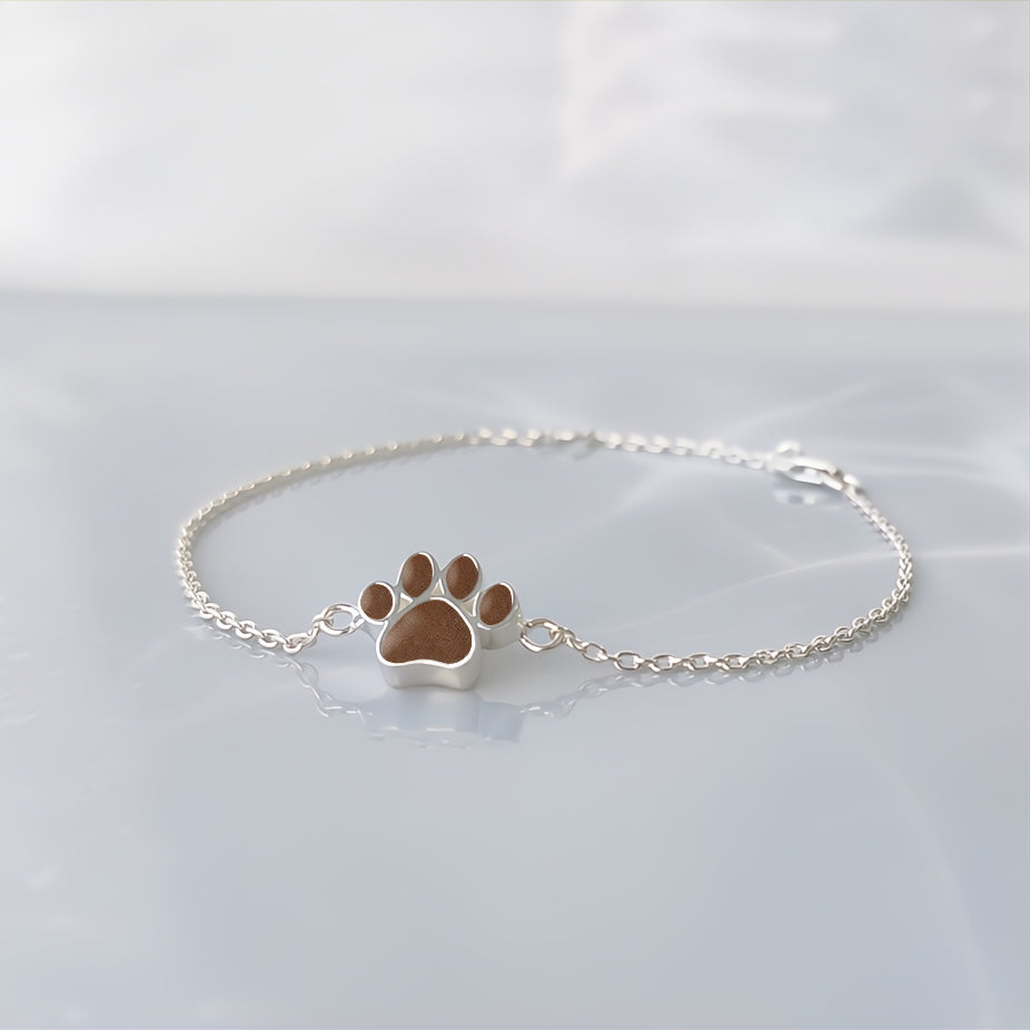 Pulsera con pelo · Huella de plata con pelo de tu mascota