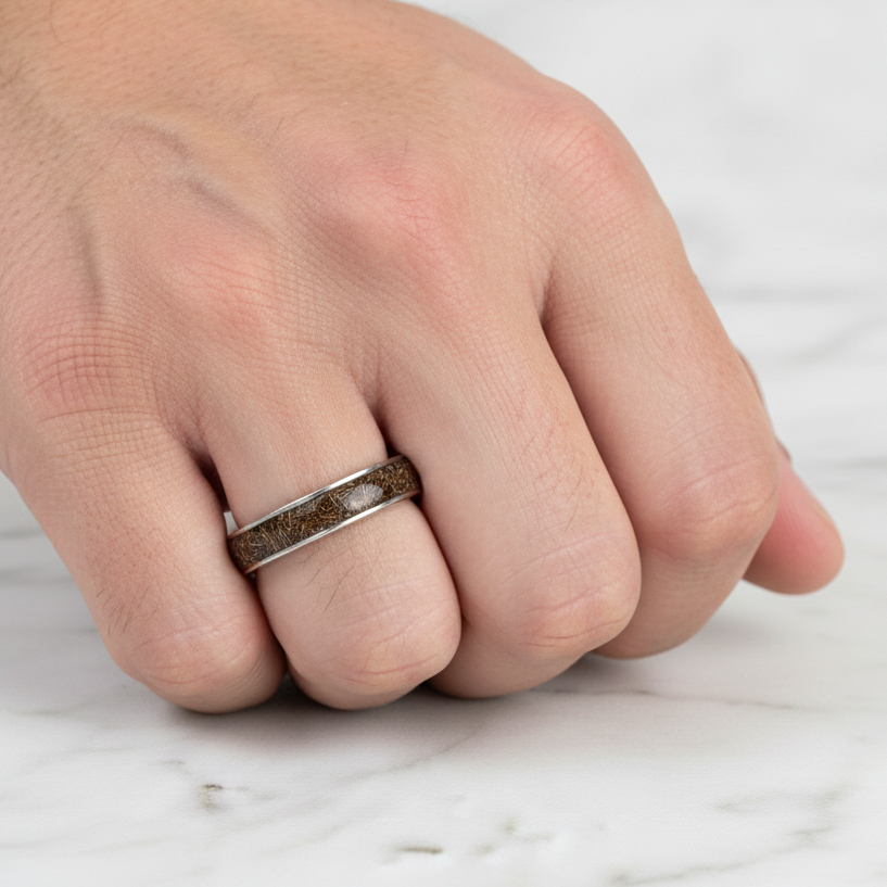 Alianza de Plata con Pelo de Mascota 