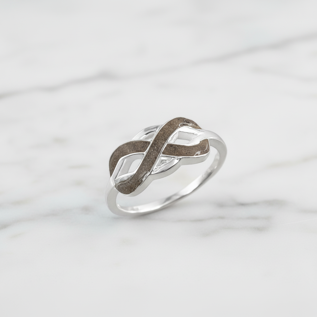 Anillo con Cenizas en Infinito de Plata 