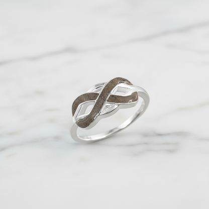 Anillo con Cenizas en Infinito de Plata 