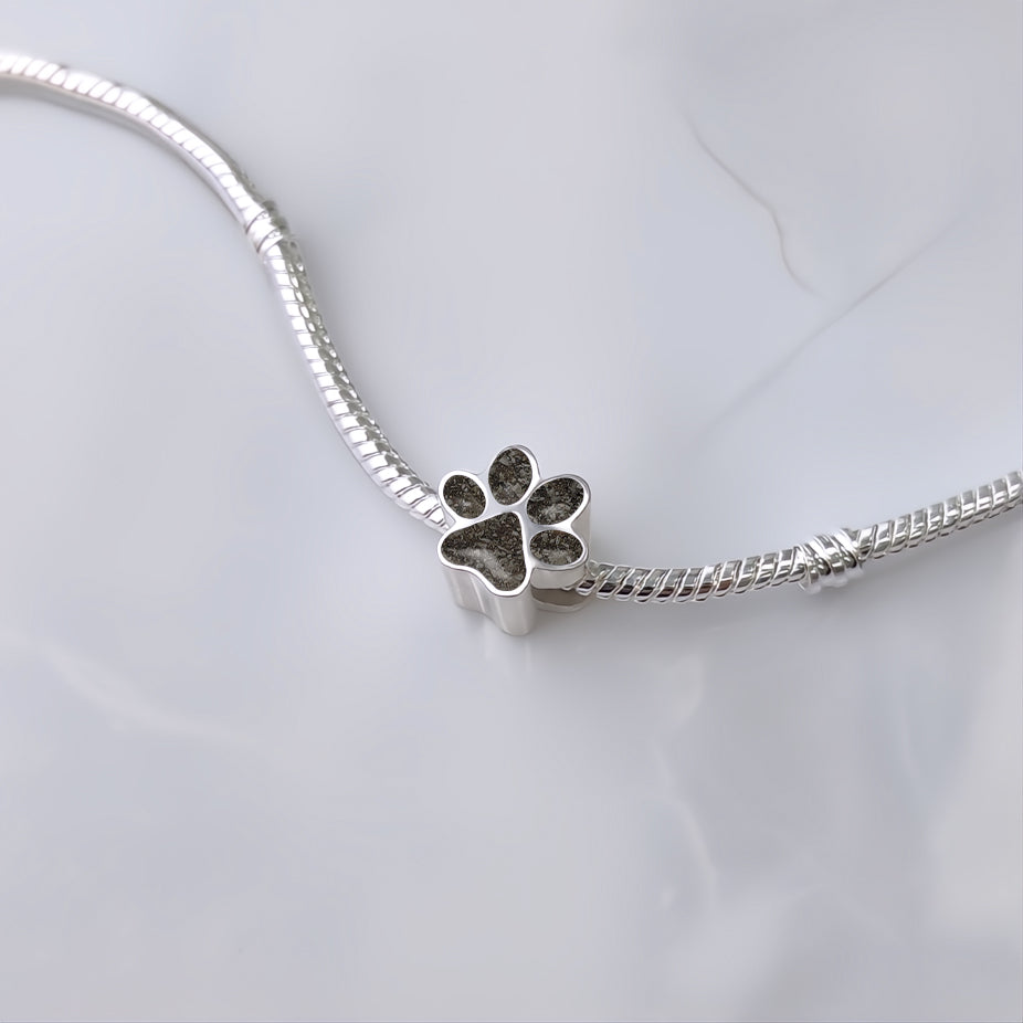 Charm de plata · Huella con cenizas de tu mascota