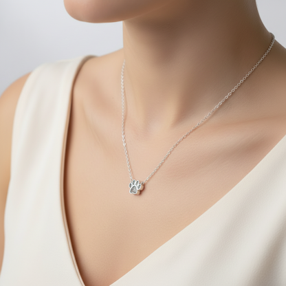 Colgante con Cenizas de Huella de Mascota con Cadena Integrada