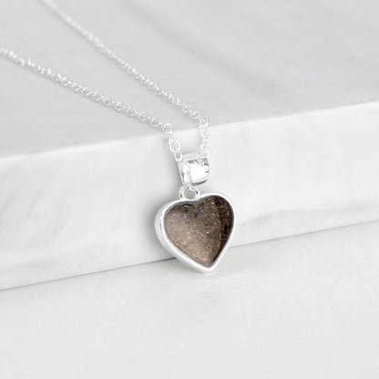 Colgante con Cenizas en Corazón Mini de Plata de Ley