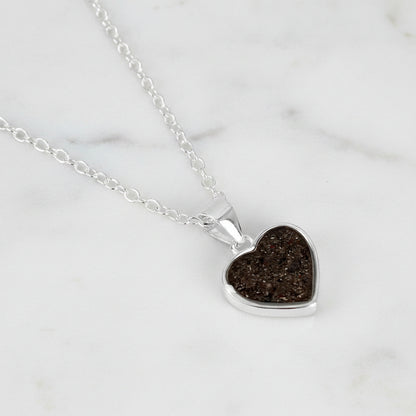 Colgante con Cenizas en Corazón de Plata de Ley de 10mm
