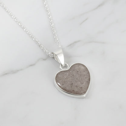 Colgante con Cenizas en Corazón de Plata de Ley 25