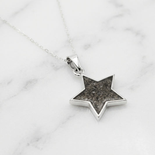 Colgante con Cenizas en Estrella de Plata de Ley 925
