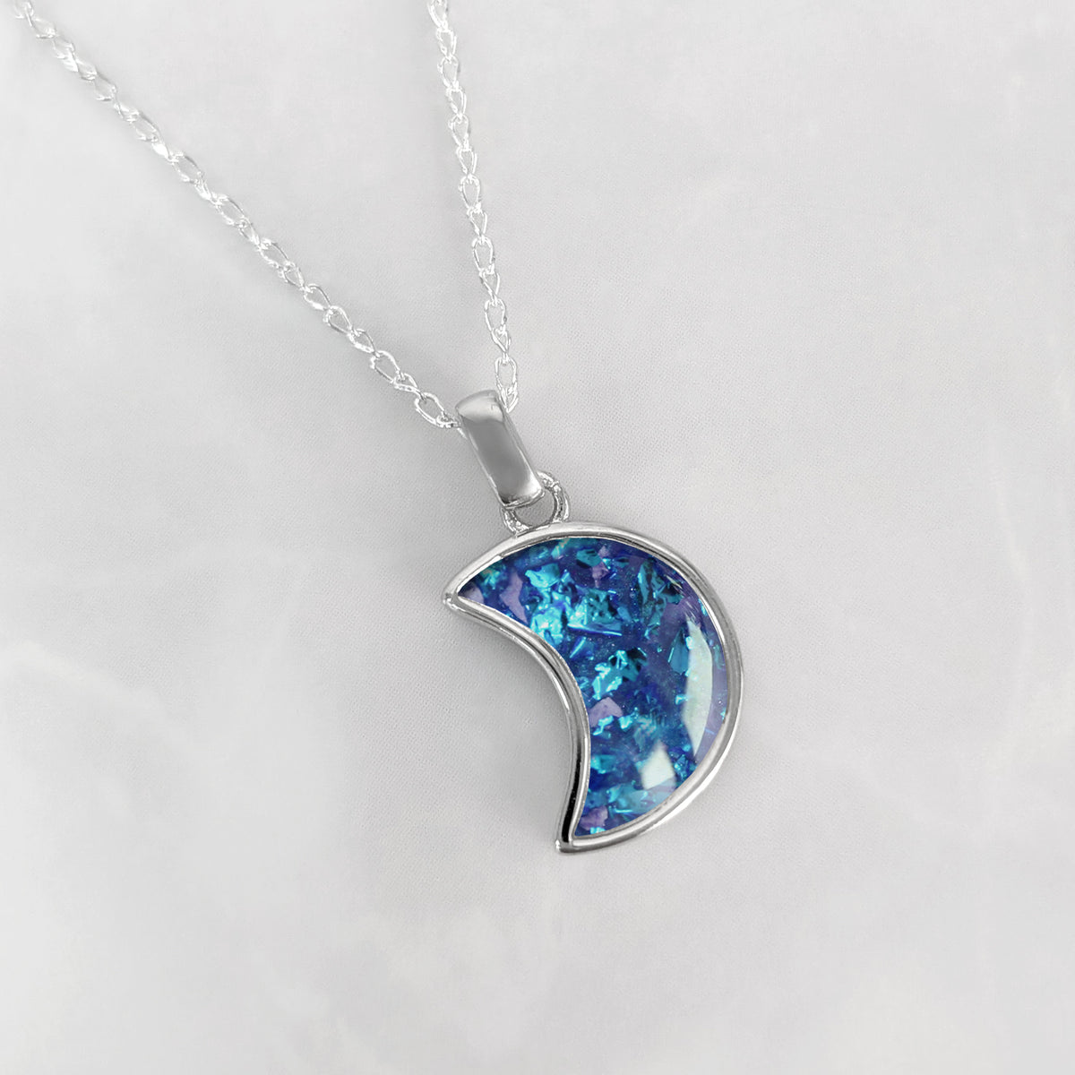 Colgante con Cenizas en Luna Brillante