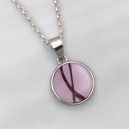 Colgante con pelo · Circulo de plata con pelo