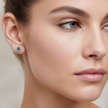 Pendientes con Cenizas en Círculos de Plata