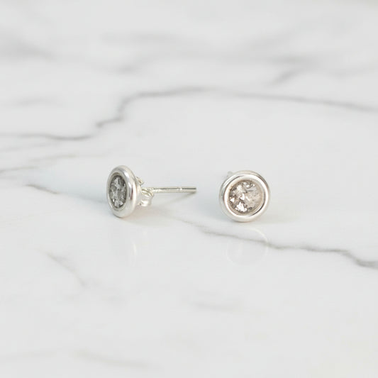 Pendientes con Cenizas en Círculo con Borde Redondeado 5mm