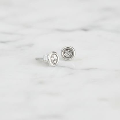 Pendientes con Cenizas en Círculo con Borde Redondeado 5mm