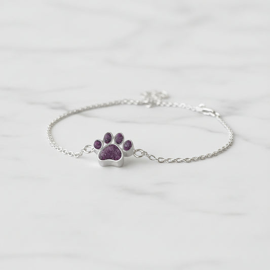Pulsera con Cenizas en Huella de Plata