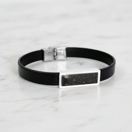 Pulsera con Cenizas en Rectángulo Deslizador de Plata de Ley 925
